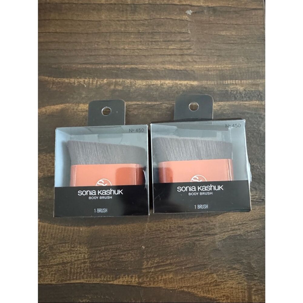 Sonia Kashuk Coral and Gray Body Brush Duo Bundle